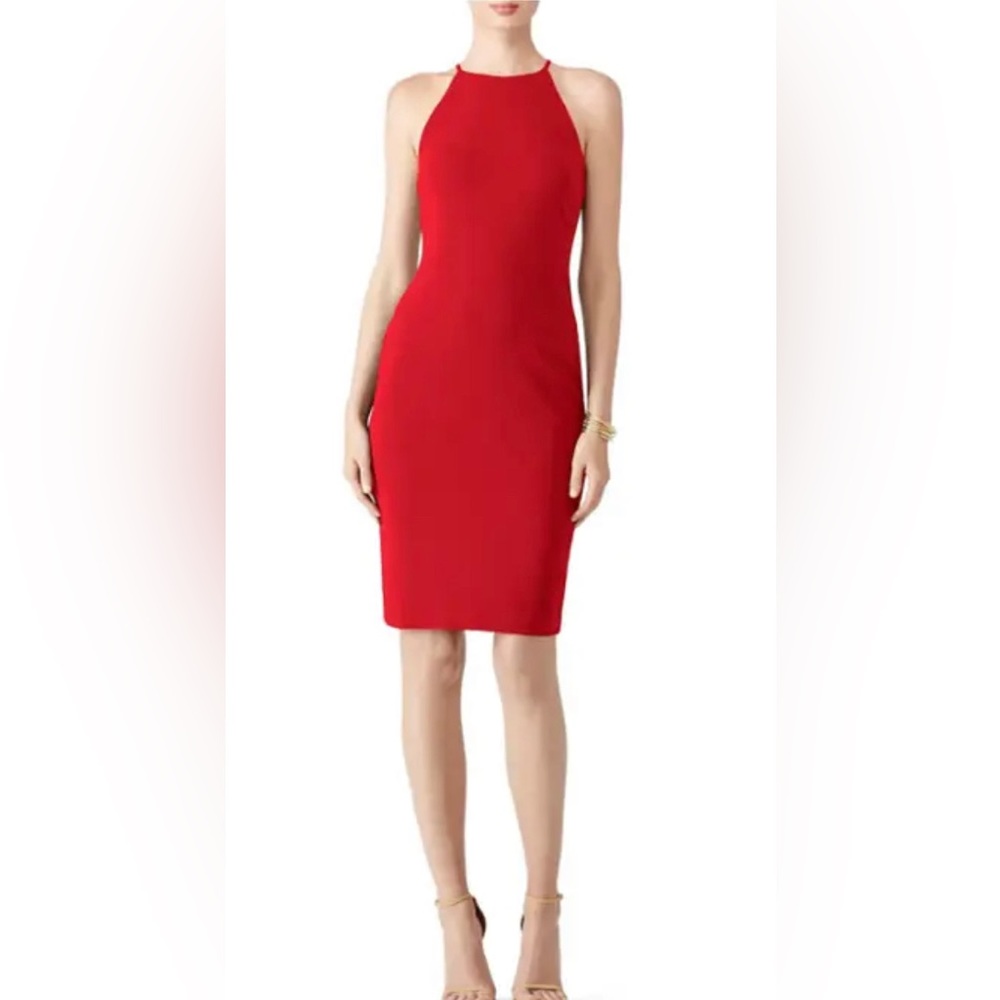 NWT red Badgley Mischka dress (4)